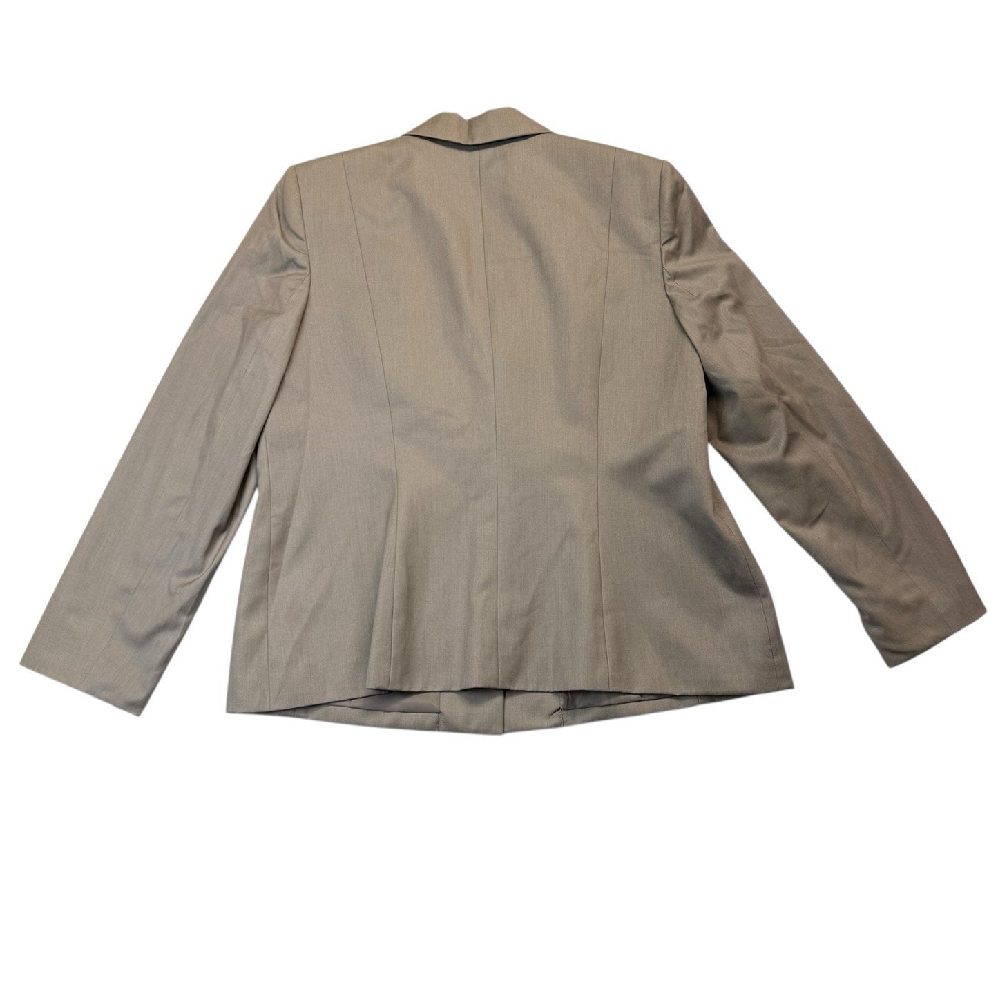 Travis Ayers Women’s Size 18 Wool Blend Skirt Suit Taupe Blazer Set NWT