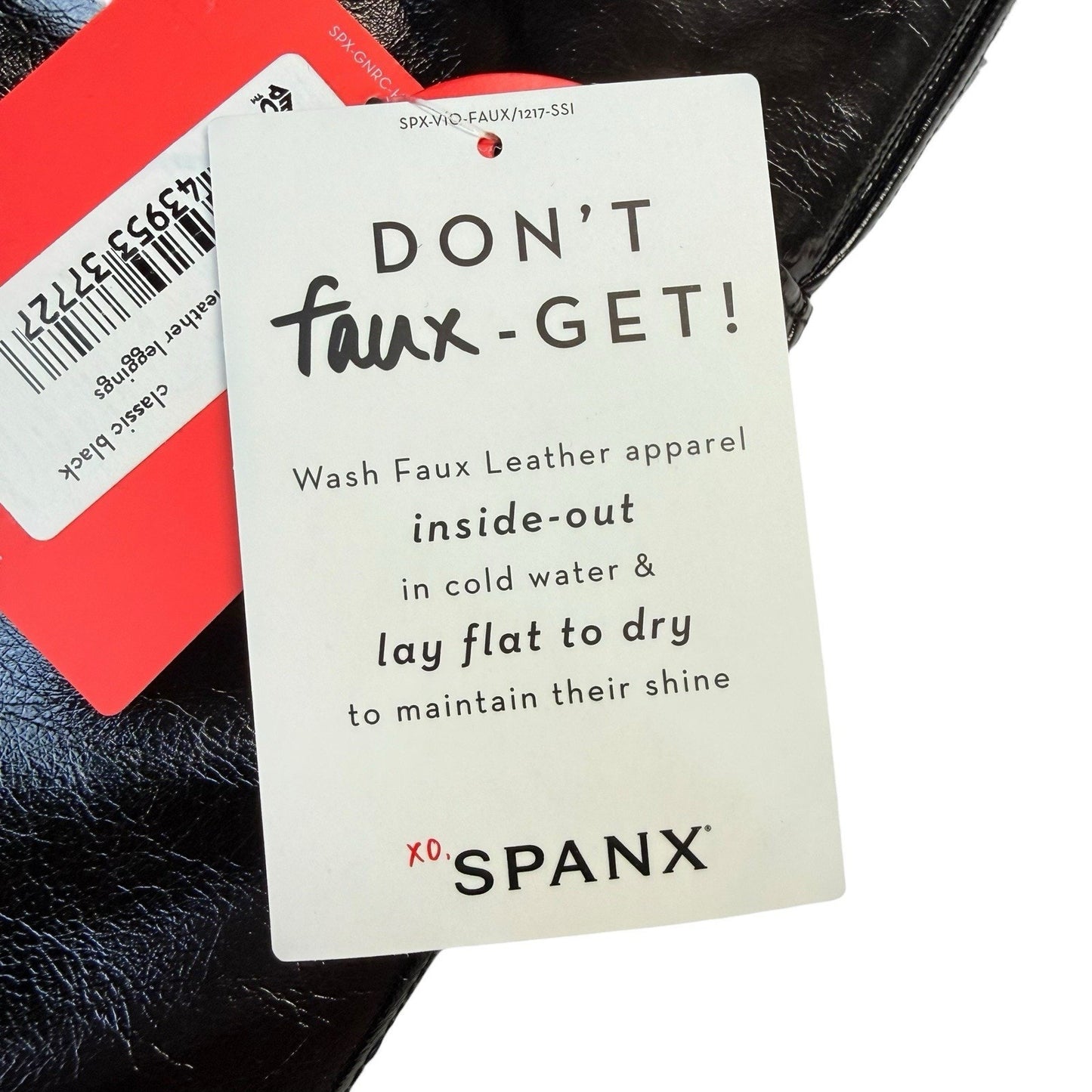 SPANX Faux Leather Leggings Black High Rise Medium NWT Women's Pants