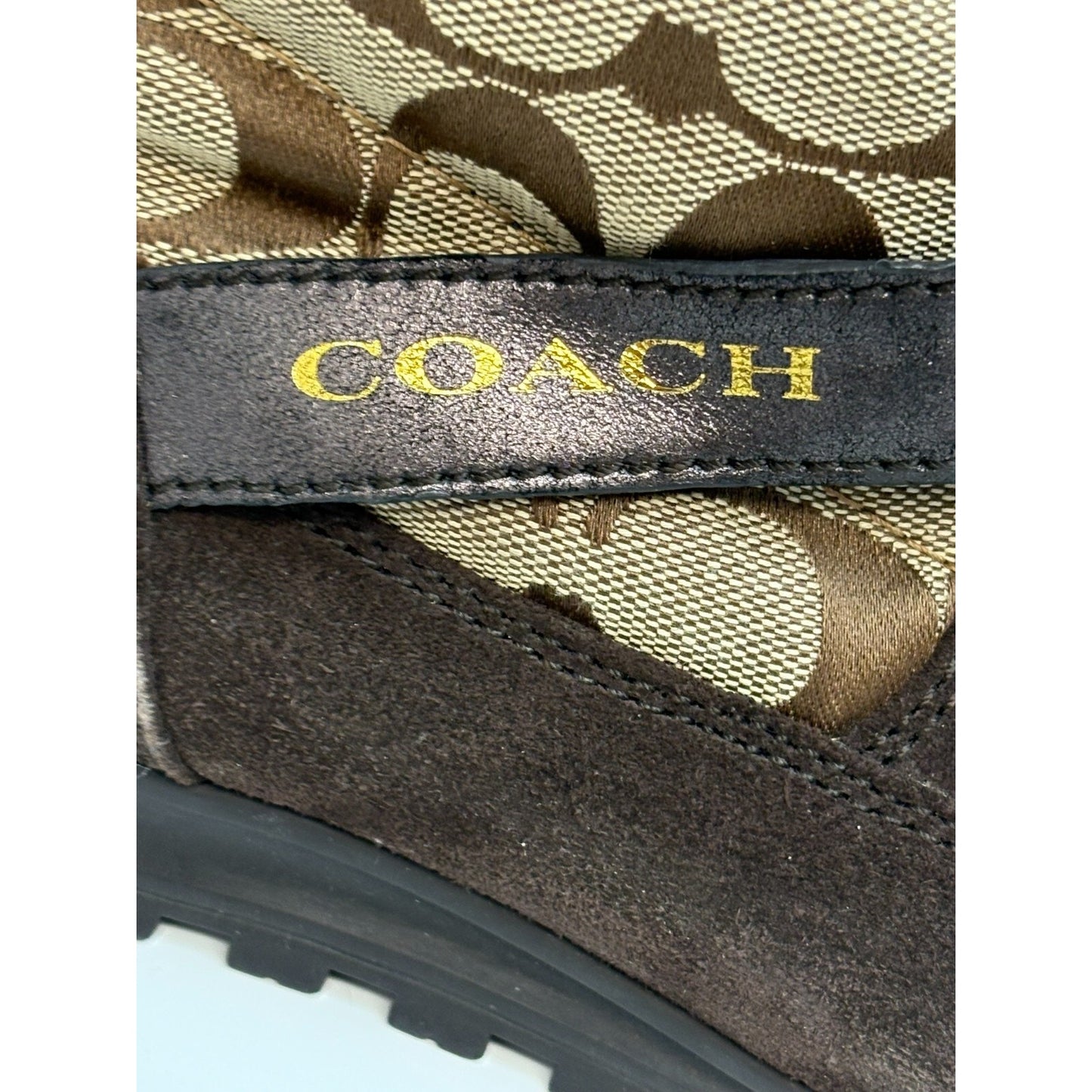 Coach Women's Size 6 1/2 Juniper Suede Winter Brown Boots Shoes