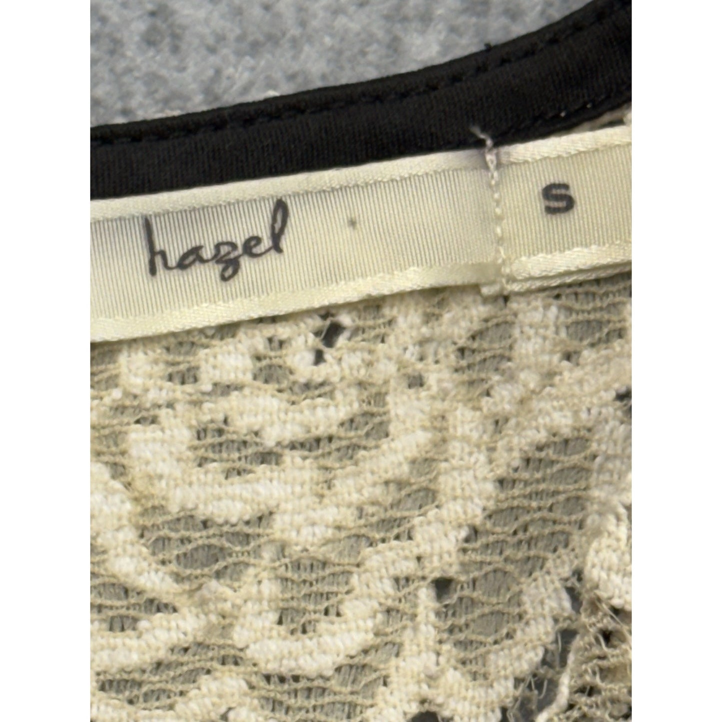 Hazel Ivory Lace Lined Stunning Dress Size Small Knee Length Women's