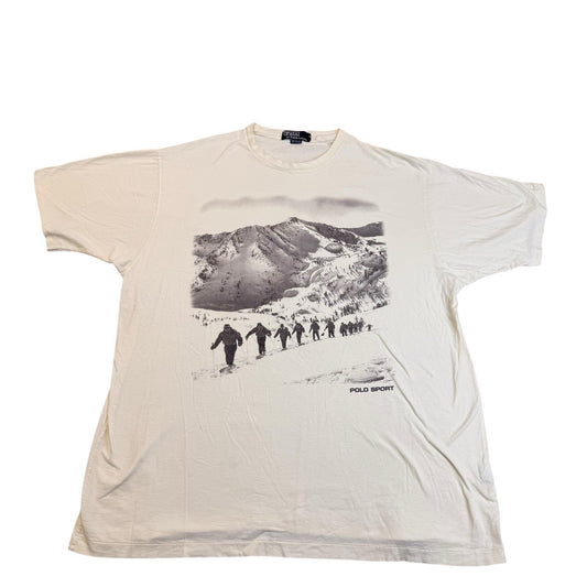 Polo Sport Ralph Lauren Y2K Graphic T-Shirt Men's L Made USA Mountain Tee