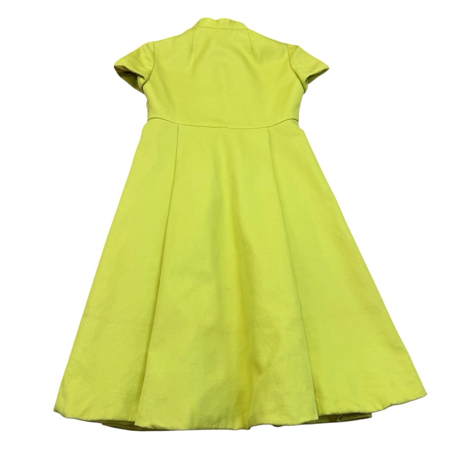 Vintage Teal Traina Chartreuse A-Line Dress Short Sleeve Mod 60s Women's