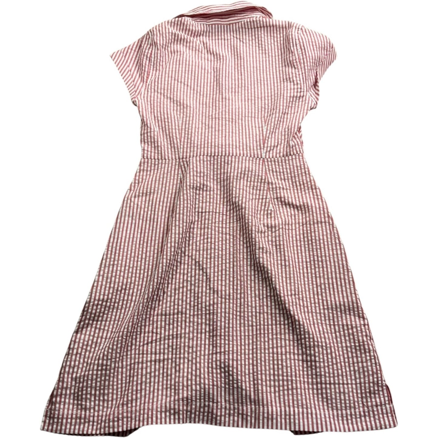 Vineyard Vines Red White Dress Size 00 Fit Flare Pocketed Lined Cotton Pockets Women's