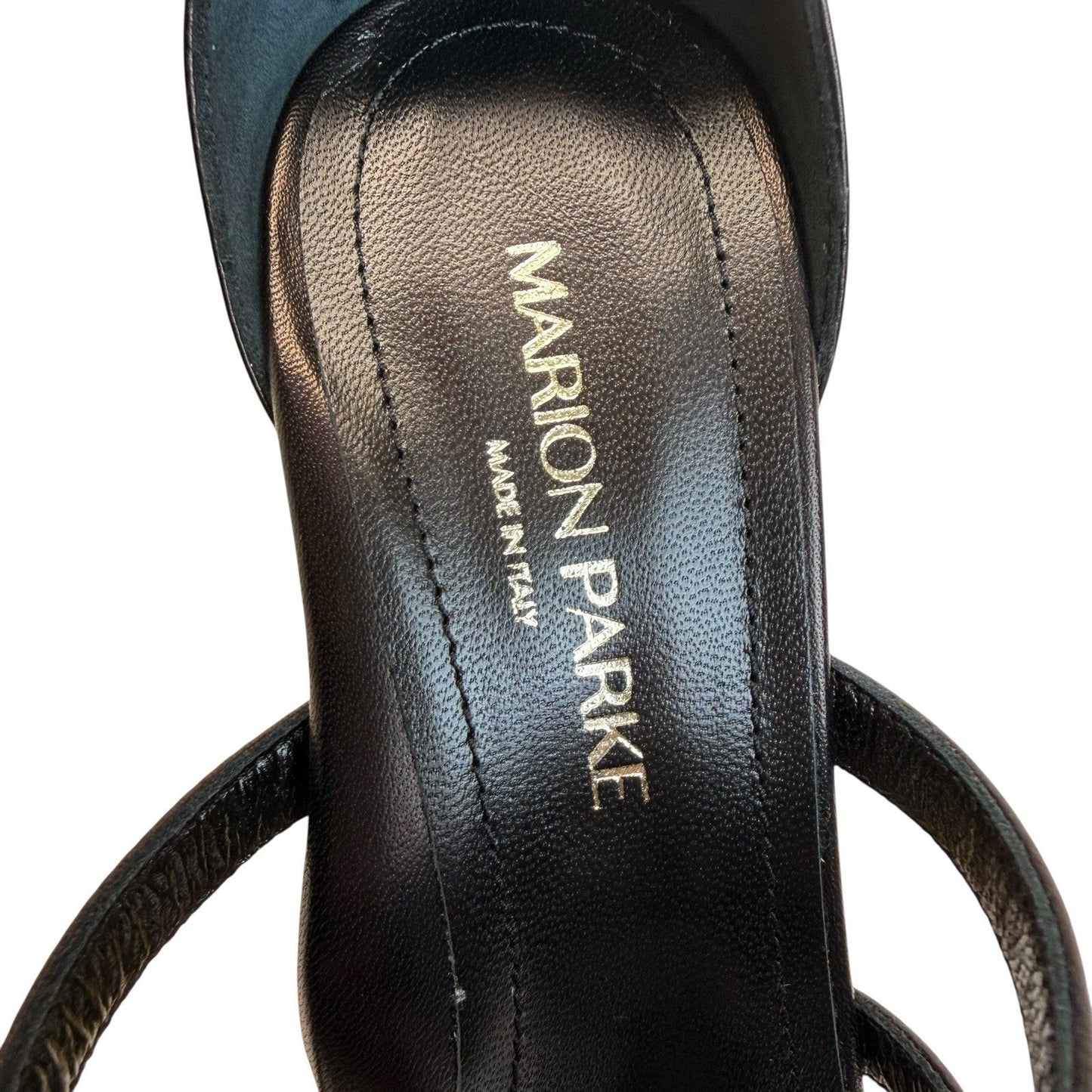 Women's Marion Parke Marguerite 85 Black Heel/Shoes 38 NIB Italy 7.5-8