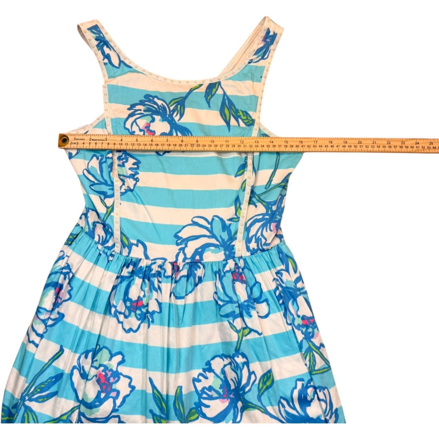 Lilly Pulitzer Women's Size 8 Floral Sleeveless Dress 100% Cotton With Pockets