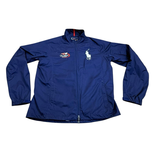 Polo Ralph Lauren RLX US Open Windbreaker Jacket Women's Blue Full Zip M
