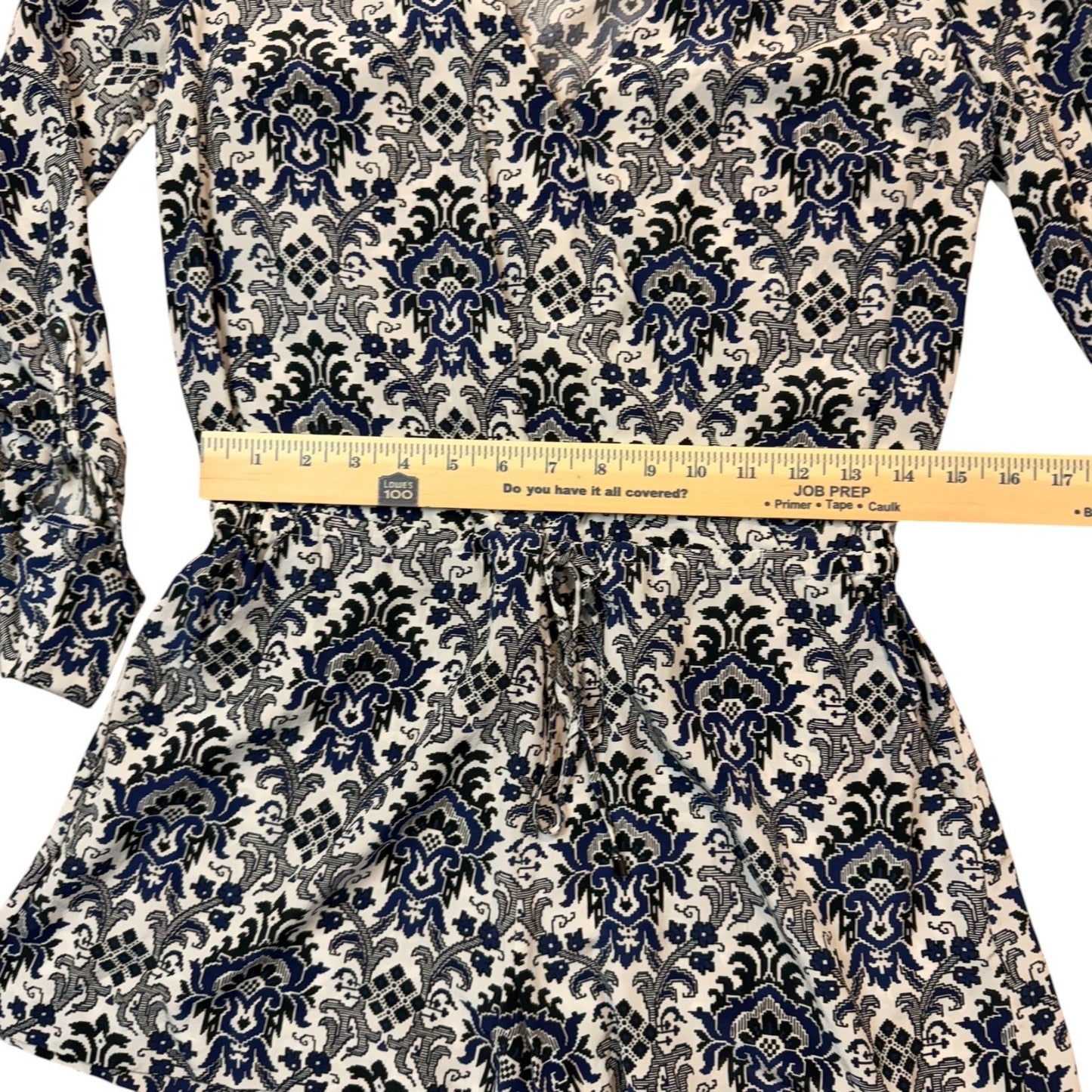 Inter Mix Women's Romper Small Long Sleeve Gorgeous Pattern