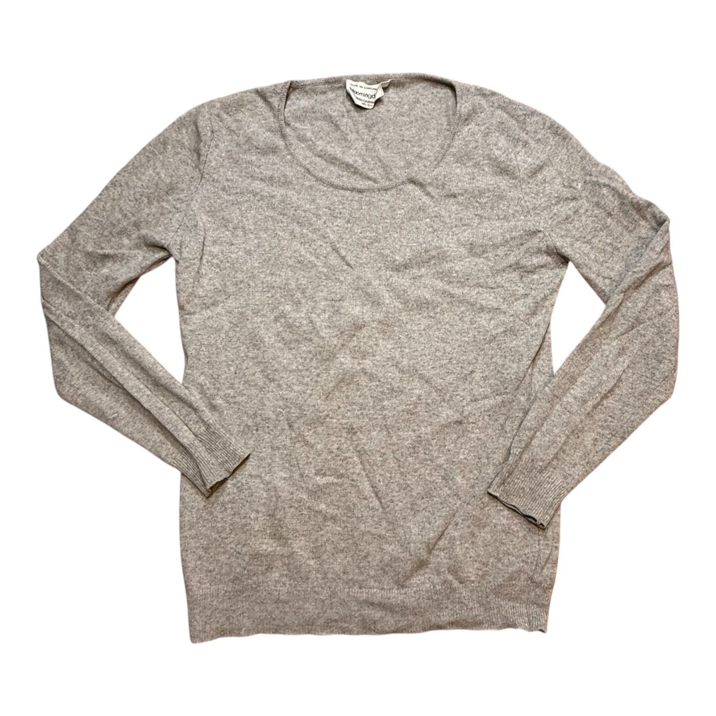 Women's Vintage Bloomingdale’s 100% Cashmere Sweater Made in England Gray Classic