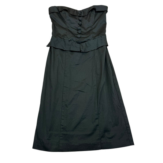 Betsey Johnson Black Strapless Peplum Dress Size 4 Women's