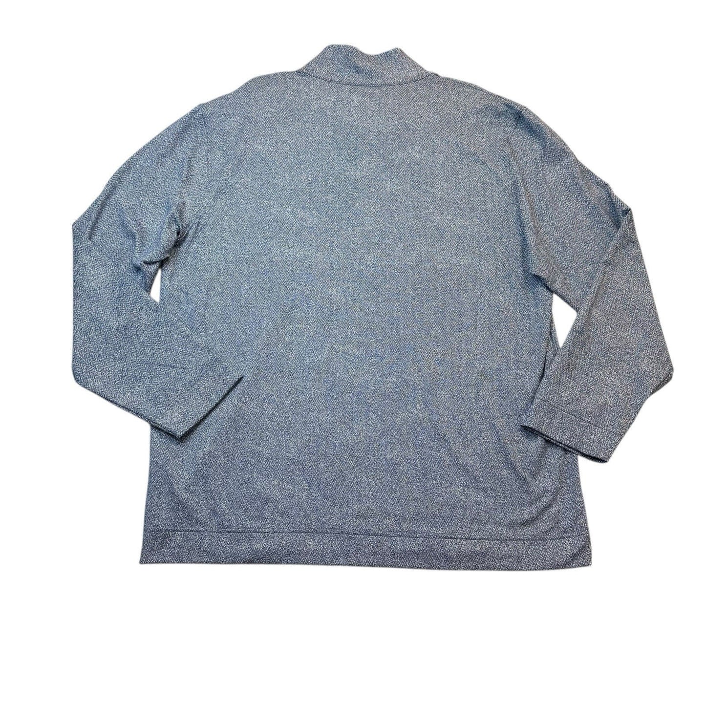 Quieti 1/4 Zip Pullover Men's XXL Blue Chevron NWT Stretch MSRP 125