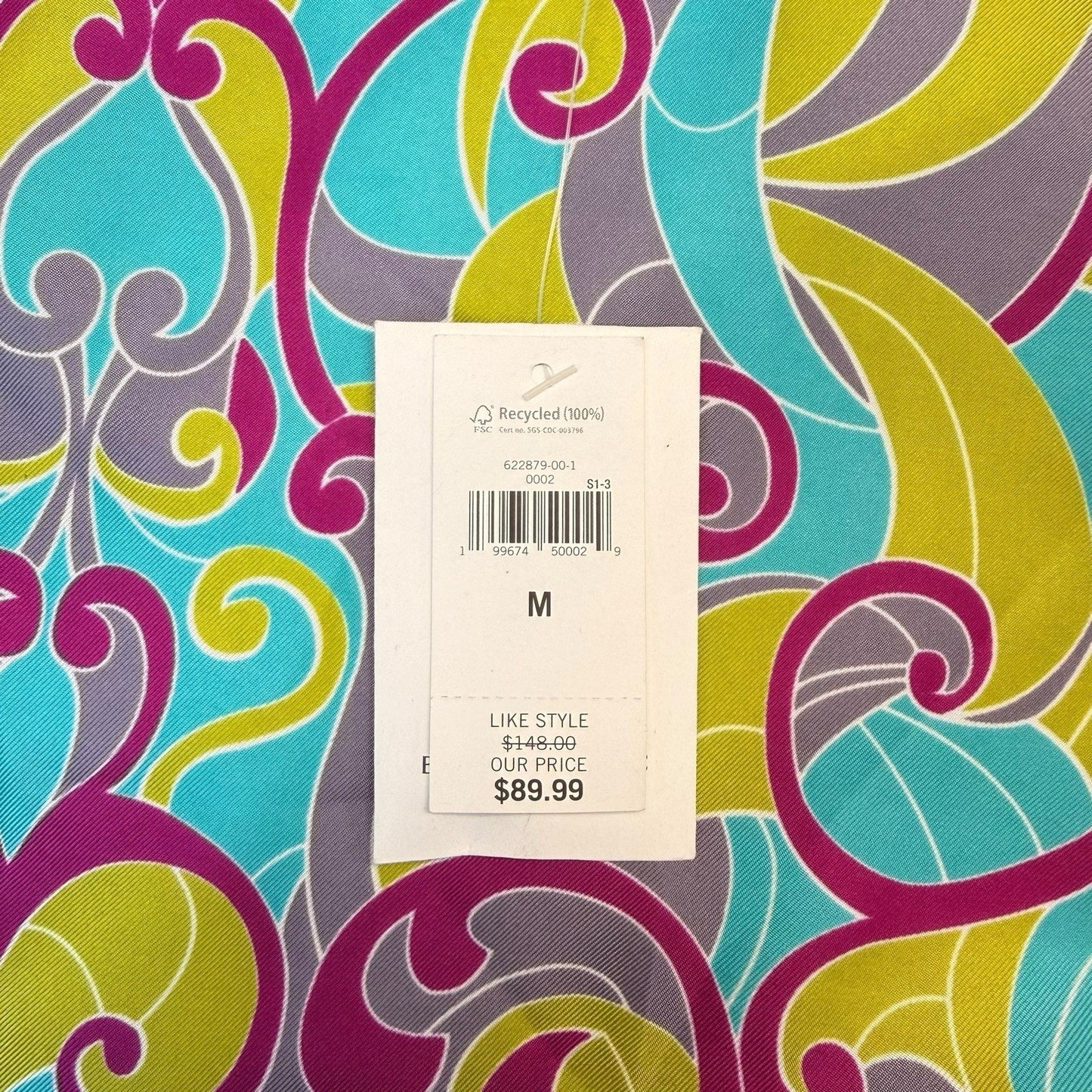 Banana Republic Black Shift Dress Women’s Medium Colorful Psychedelic Print NWT
