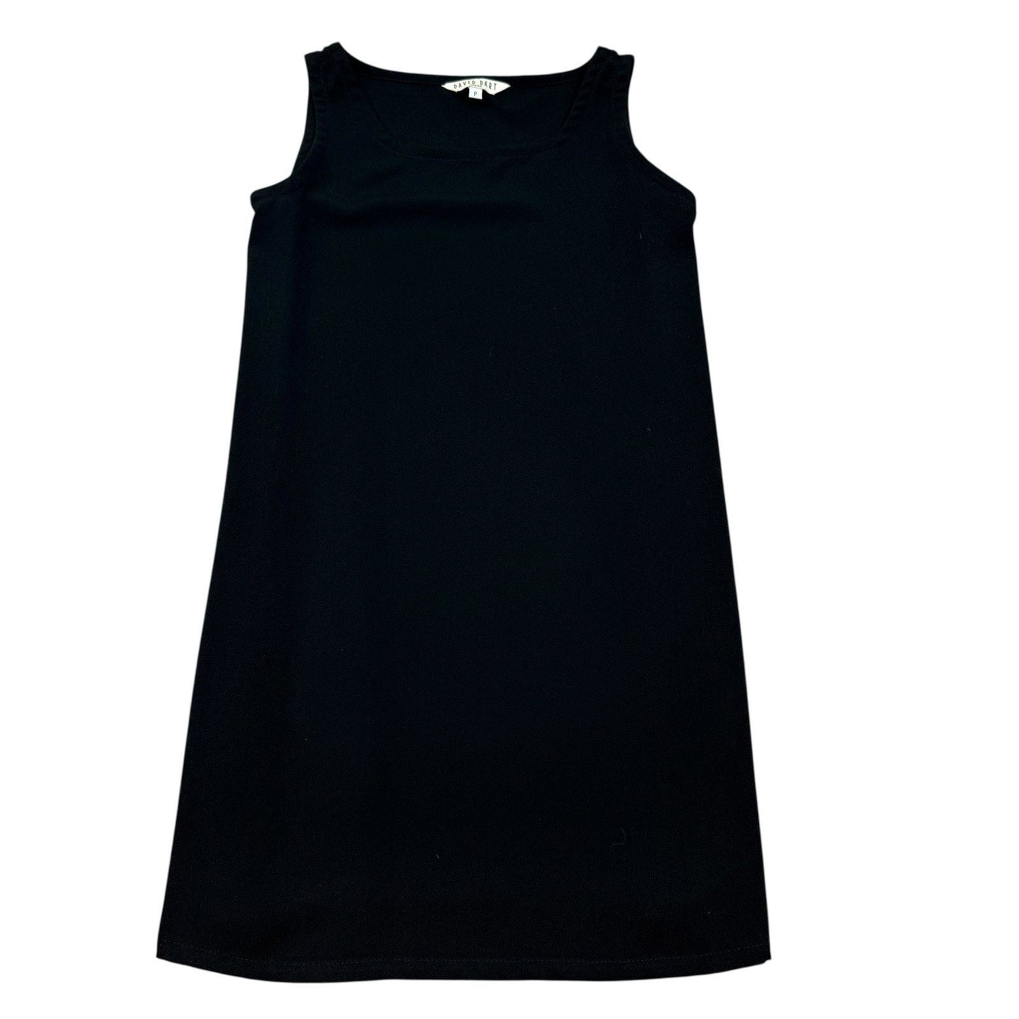 Women's Vintage David Dart Black Button Jacket & Sleeveless Dress Set Petite