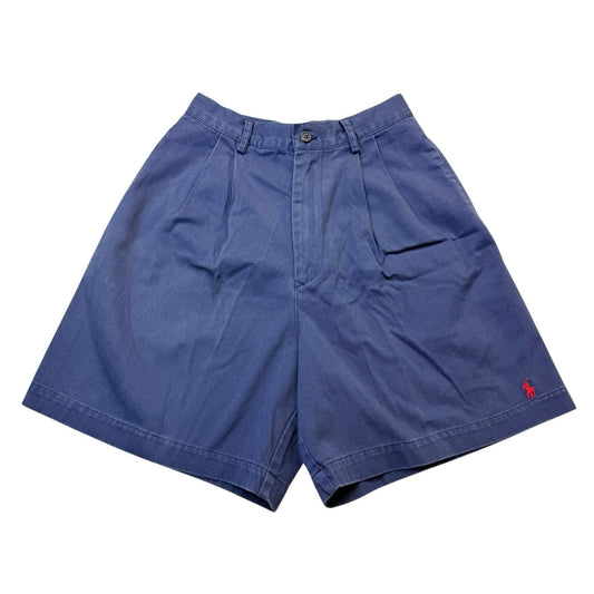 Vintage Polo Ralph Lauren Blue Shorts Women's 6 Pleated USA Made