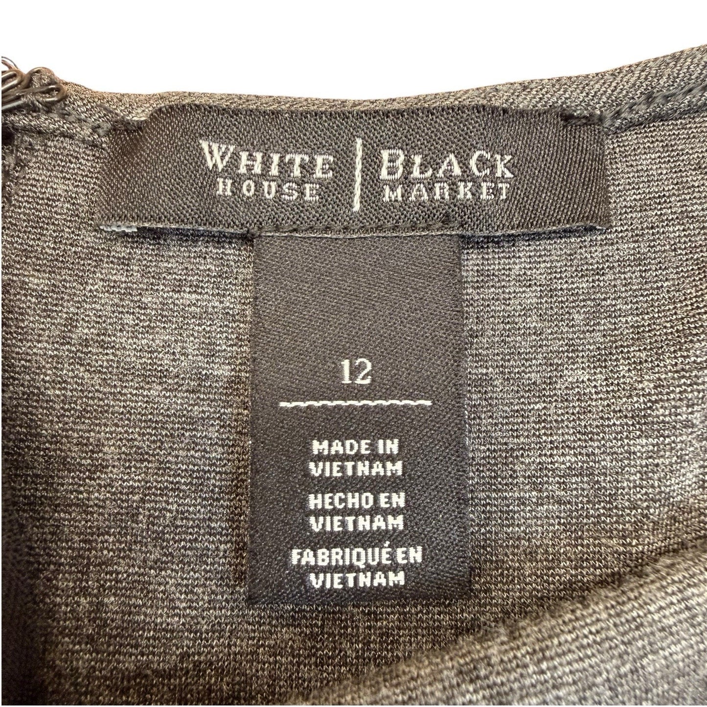White House Black Market 2-Piece Suit, Set Gray Black Women's Size 12 Skirt 14