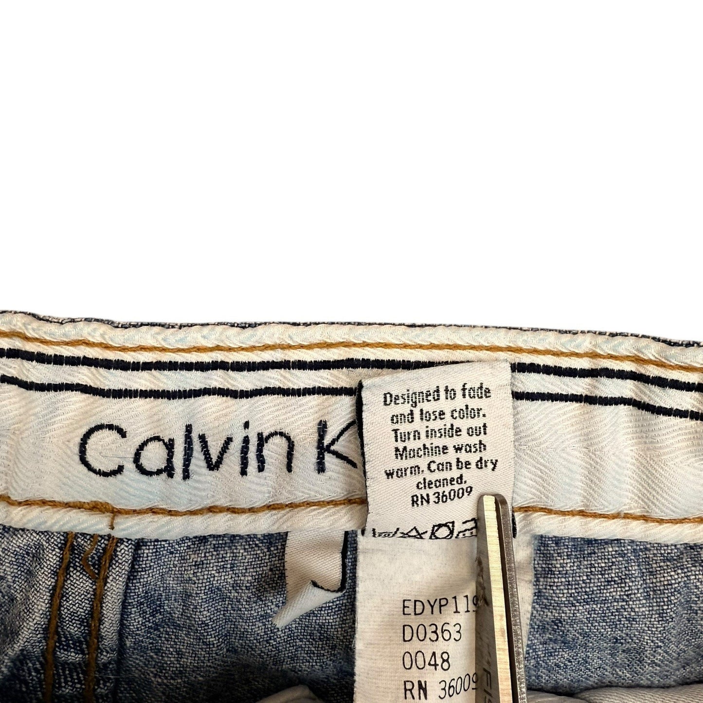Vintage Y2K Calvin Klein Jeans Size 4 | 90s 00s CK Denim Rope Belt Straight Leg Women's