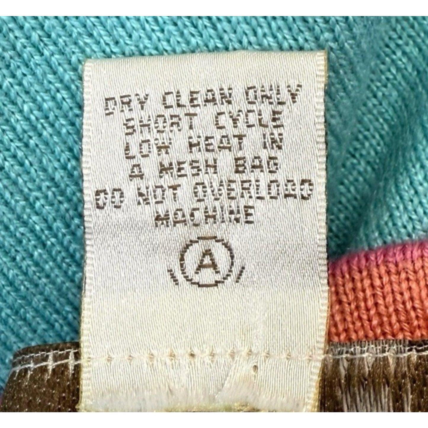 Vintage Doncaster Silk Cashmere Sweater Women’s Small Teal Pnk V-Neck Pullover