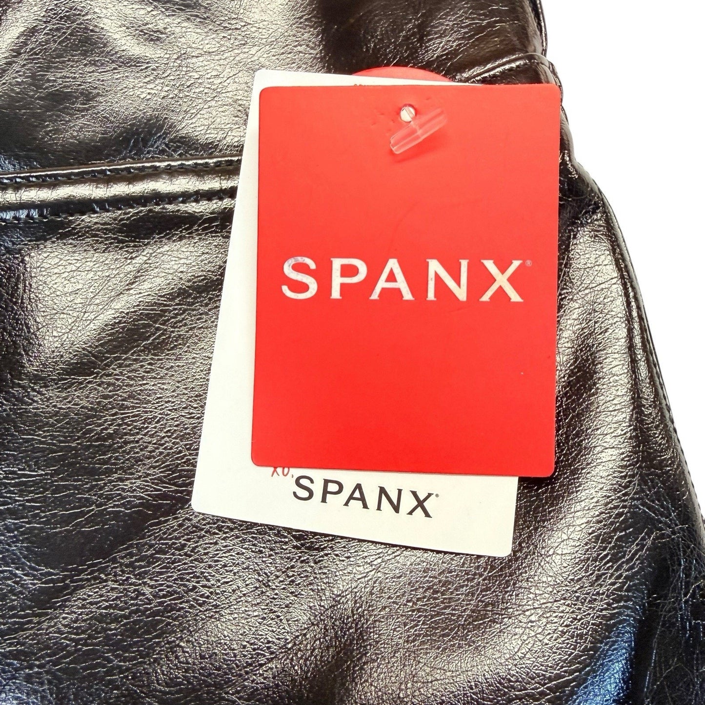 SPANX Faux Leather Leggings Black High Rise Medium NWT Women's Pants