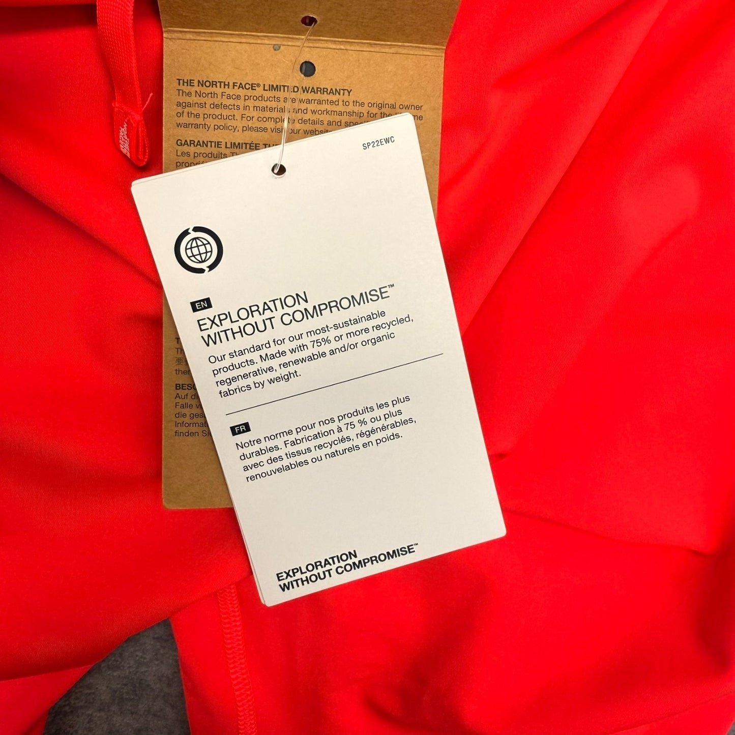 NEW The North Face Women's Size Large Red Fitted Athletic Trail Pants UPF 40+