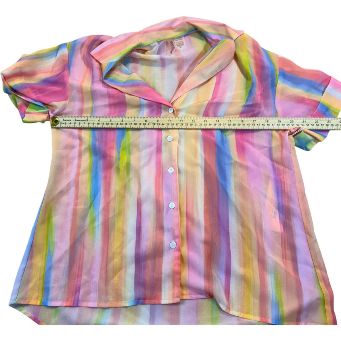 NEW Beach Bunny Women's Size Medium Sienna Beach Collared Shirt 100% Polyester Blouse