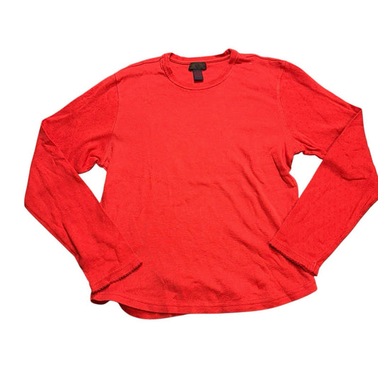 Vintage Y2K Ralph Lauren Black Label Red Cotton Long Sleeve Shirt Size M Women's Blouse