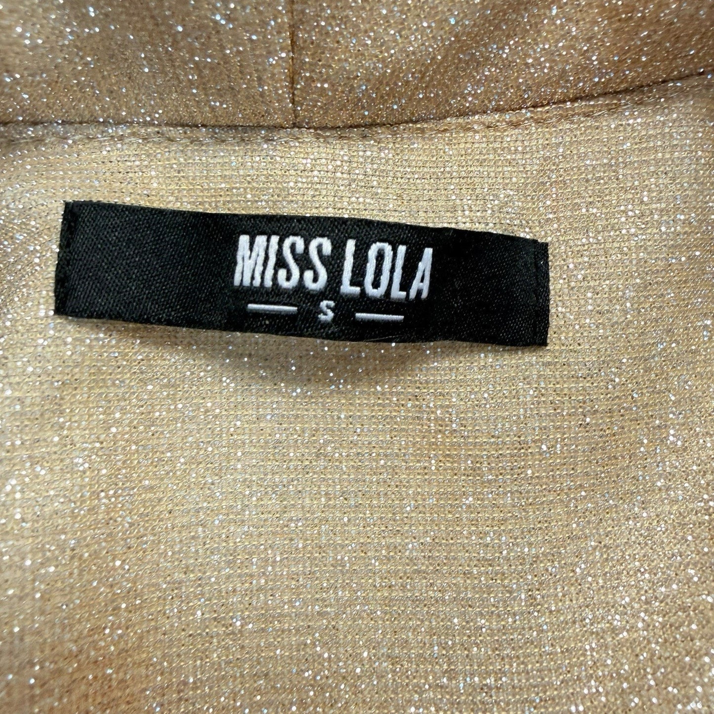 Miss Lola Gold Shimmer Blazer & Mini Dress Set NWT Size S Women's SET