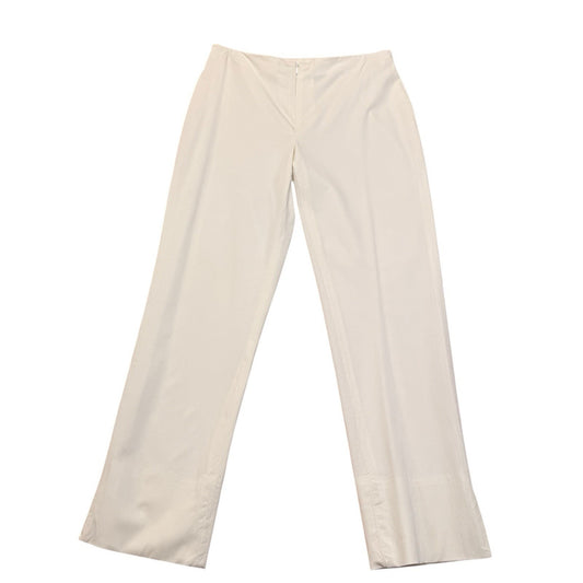 Doncaster Collection White Stretch Ankle Pants Size 2 Career Slim Women's