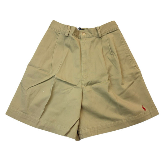 Vintage Polo Ralph Lauren Khaki Shorts Women's 6 USA Pleated Pony