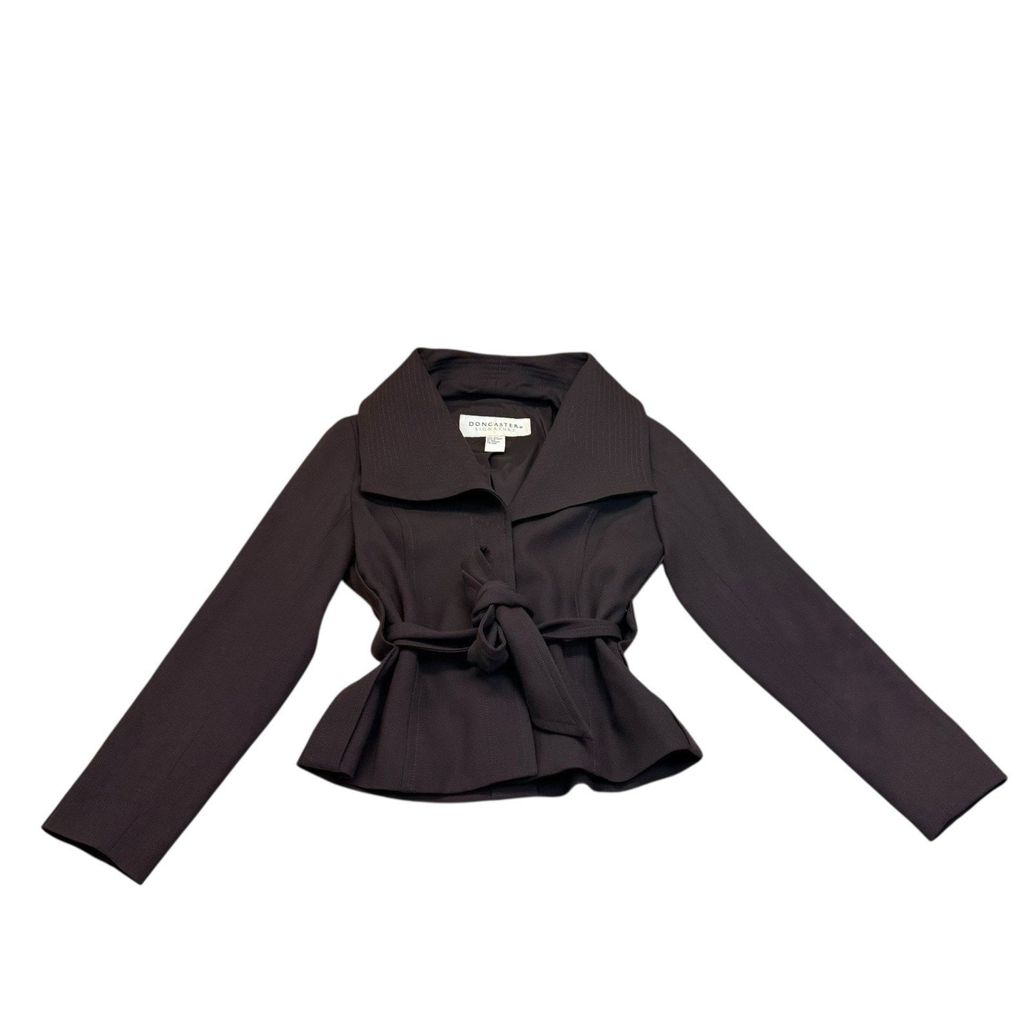 Vintage Doncaster Signature 2P Tailored Jacket Pants Suit/Set Brown Women's