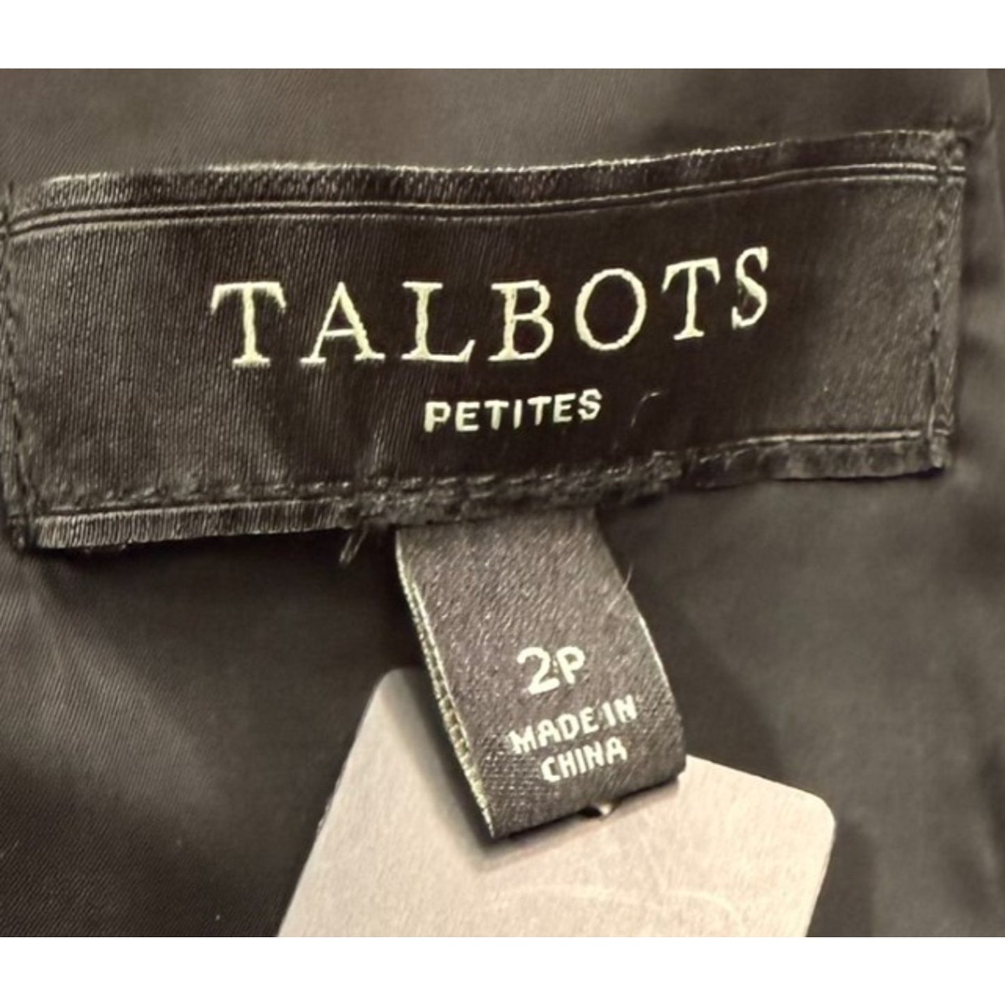 Talbots Petites Black Skirt Size 2P NWT Stretch Cotton Classic Women's