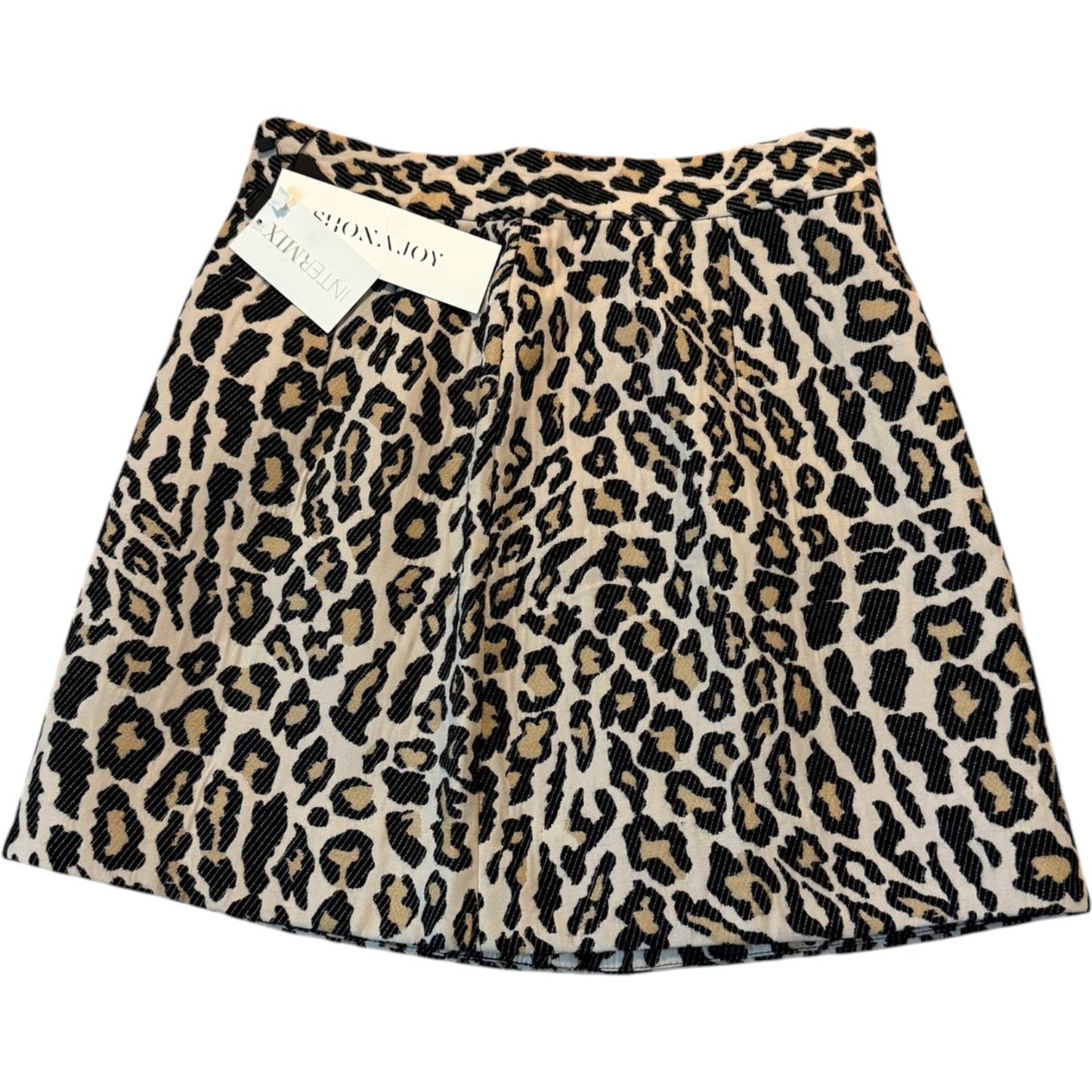 NEW Shona Joy Women's Size 6 Ziggy Leopard Print Mini Flared Pleated Skirt