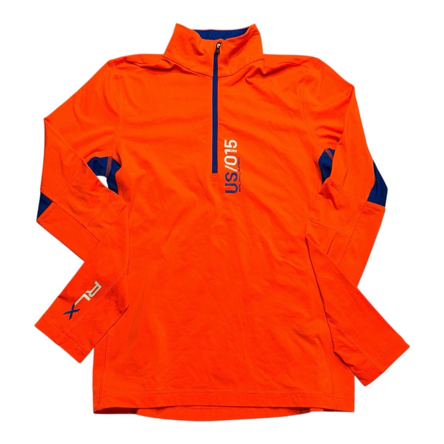 Ralph Lauren RLX Team USA 2015 Sailing Orange Quarter Zip Pullover Small Men's