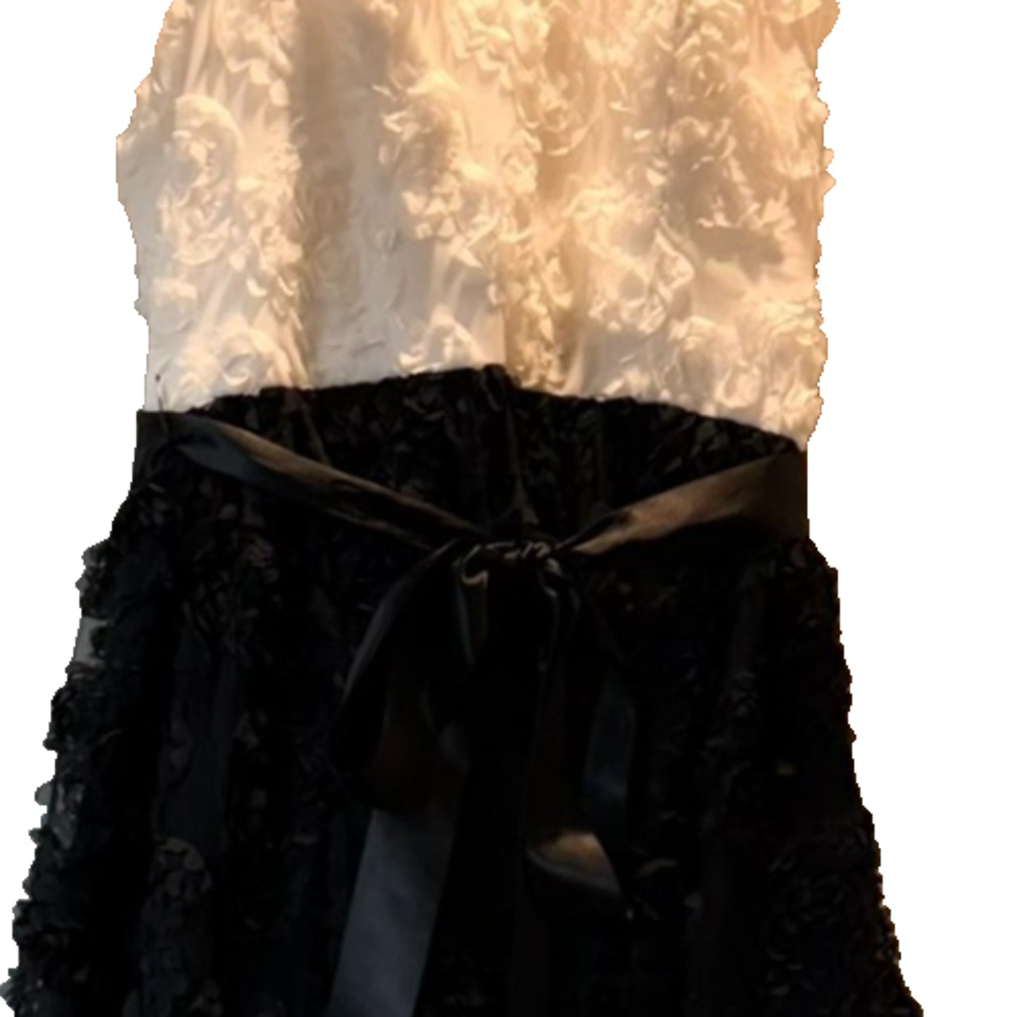 Alfred Angelo Disney Wedding Dress 10 Black White High Low Lace Corset NWT Women's