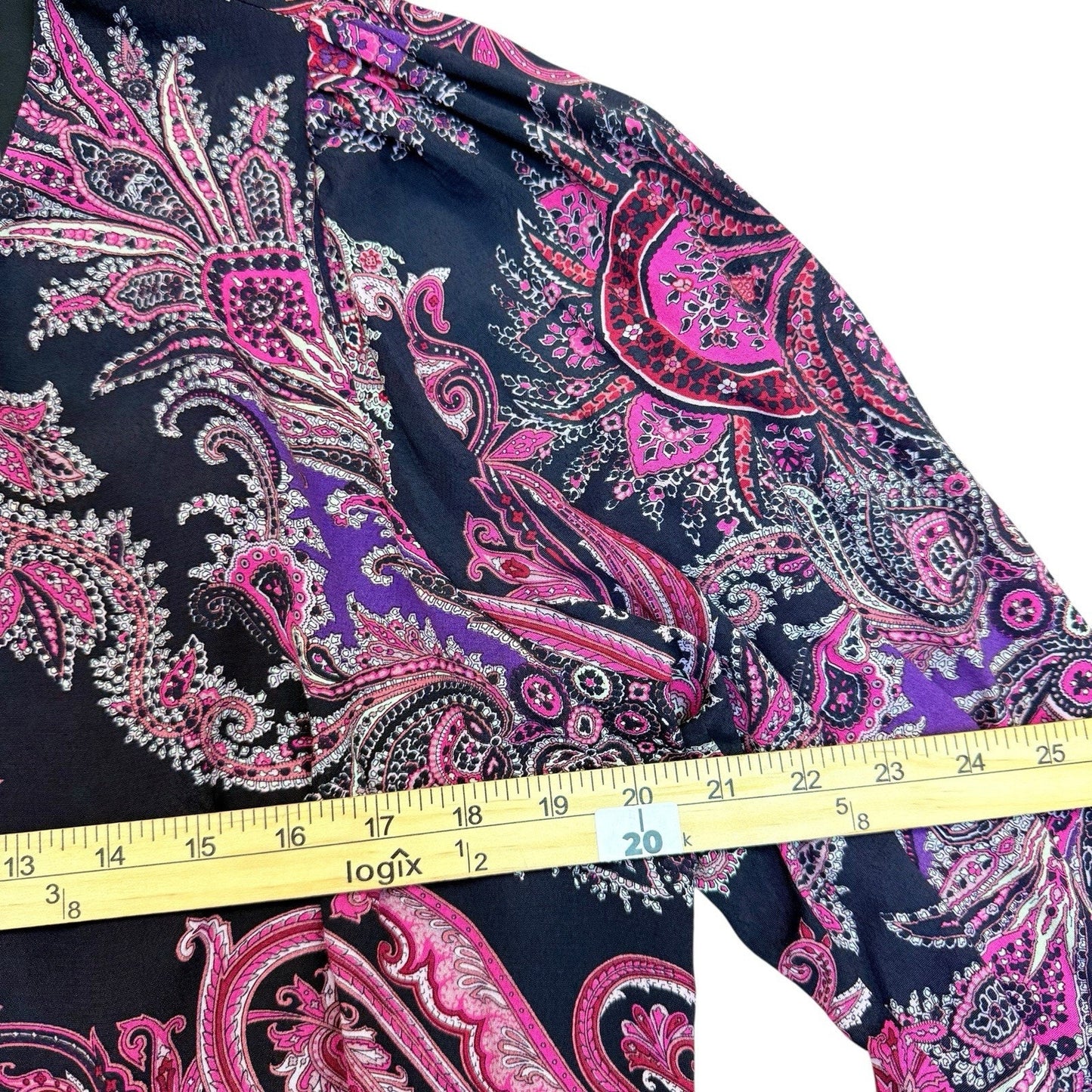 Karen Kane Paisley Cropped Jacket Top L NWT $148 Pink Blue Women's