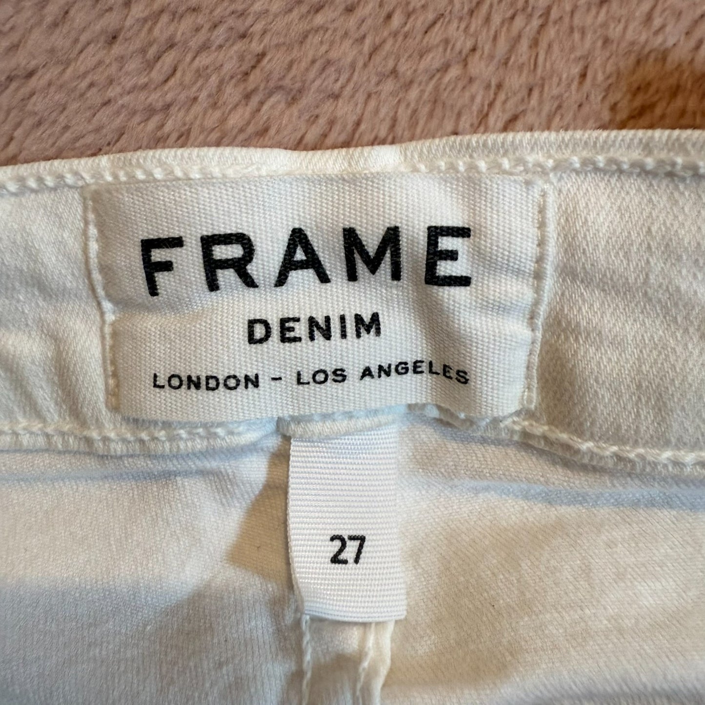FRAME Denim Women’s Size 27 Le Skinny De Jeanne White Stretch Jeans