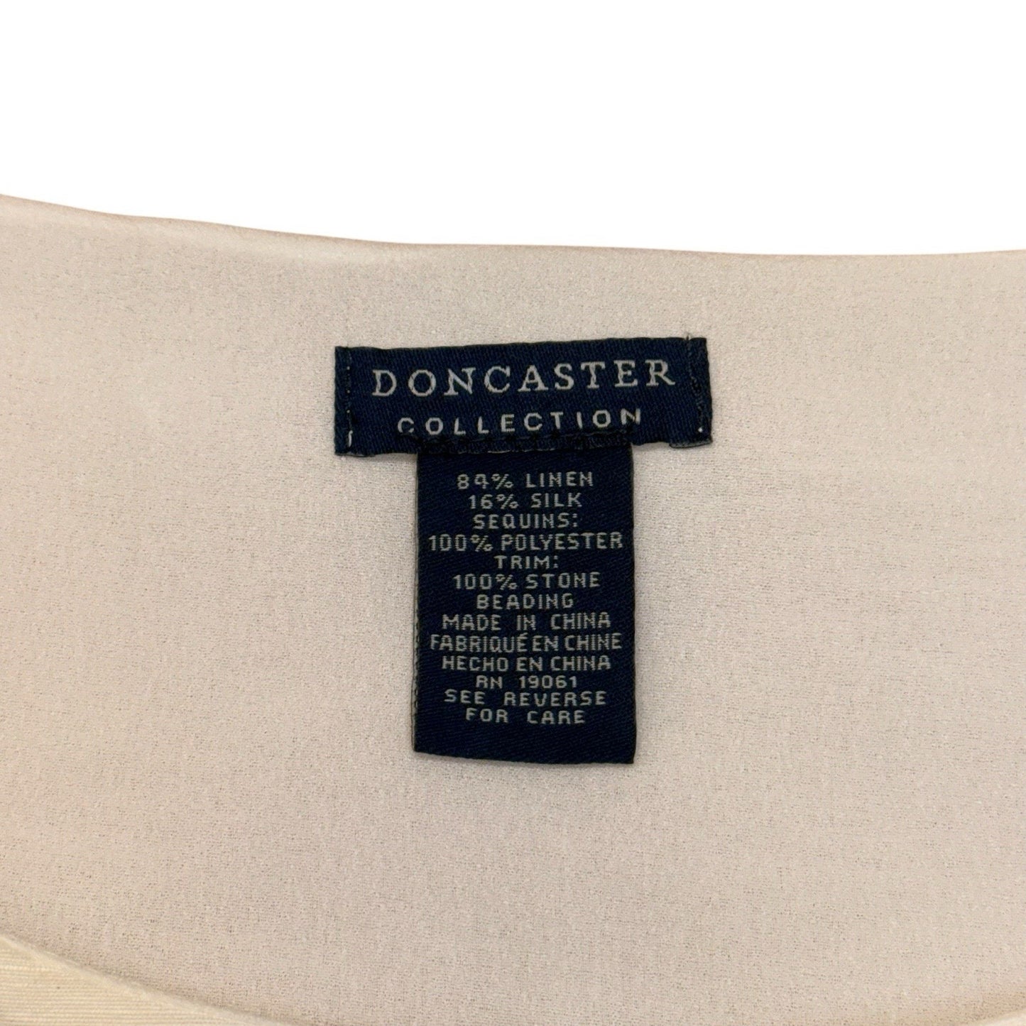Y2K Doncaster Sequin Tunic Dress Sleeveless Silk Blend Evening Top Fringe Size 4 Women's