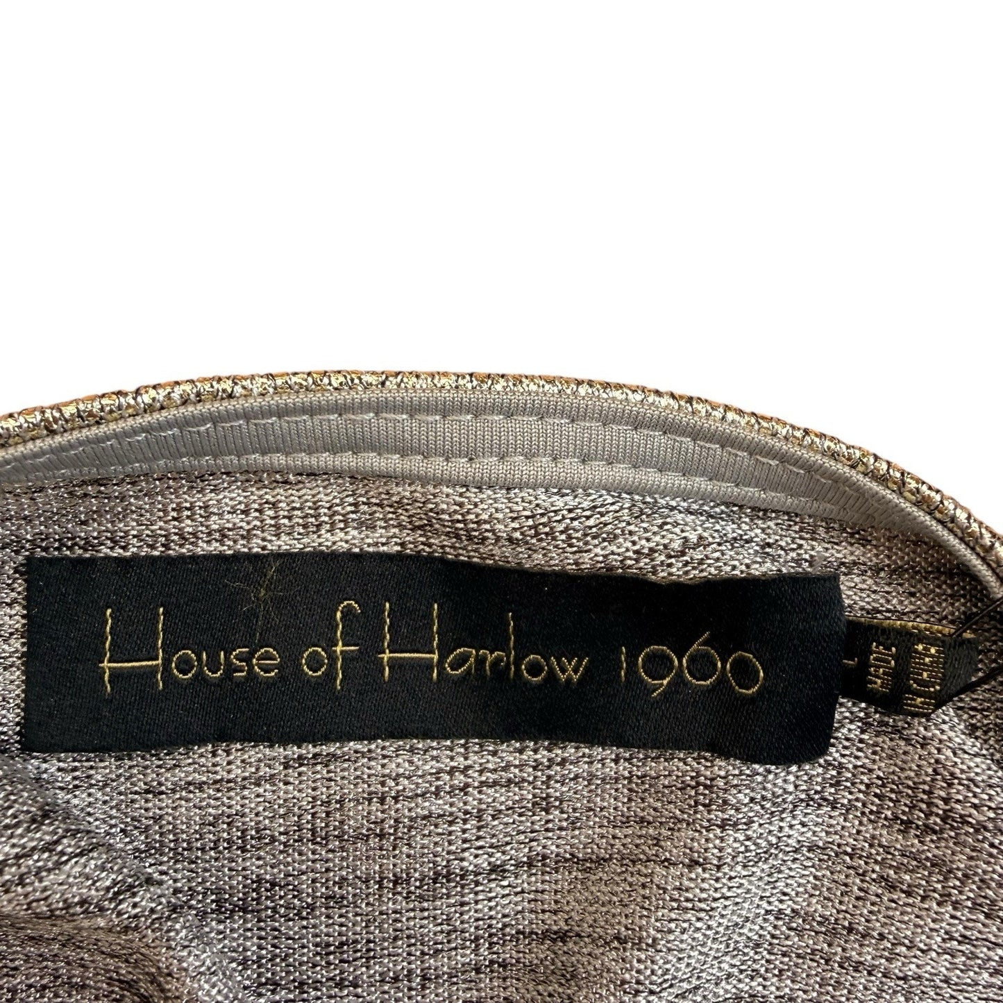 NWT House of Harlow Metallic Gold One Piece Halter Women’s Large Blouse