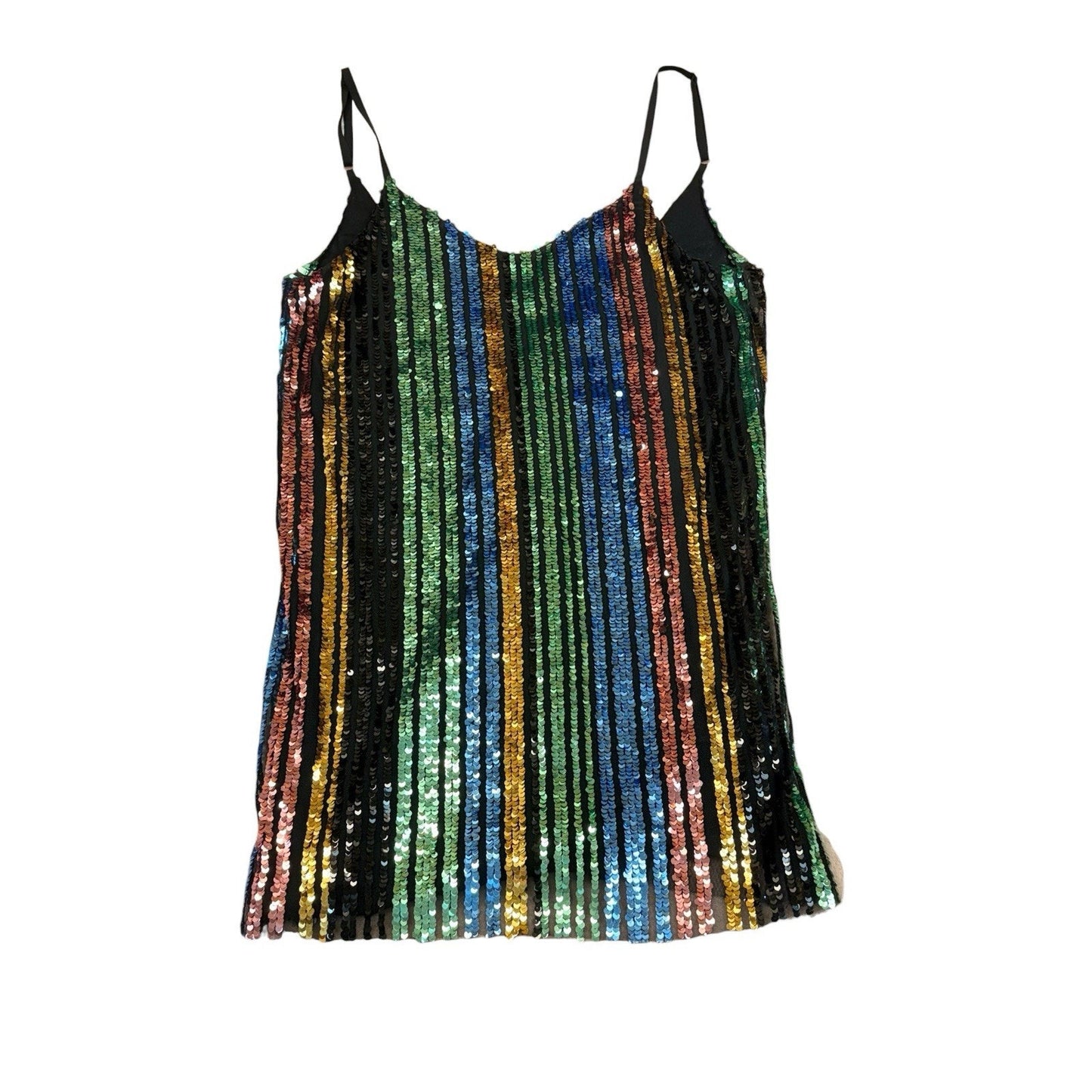 Show Me Your Mumu Rainbow Sequin Cami Dress XS Women's