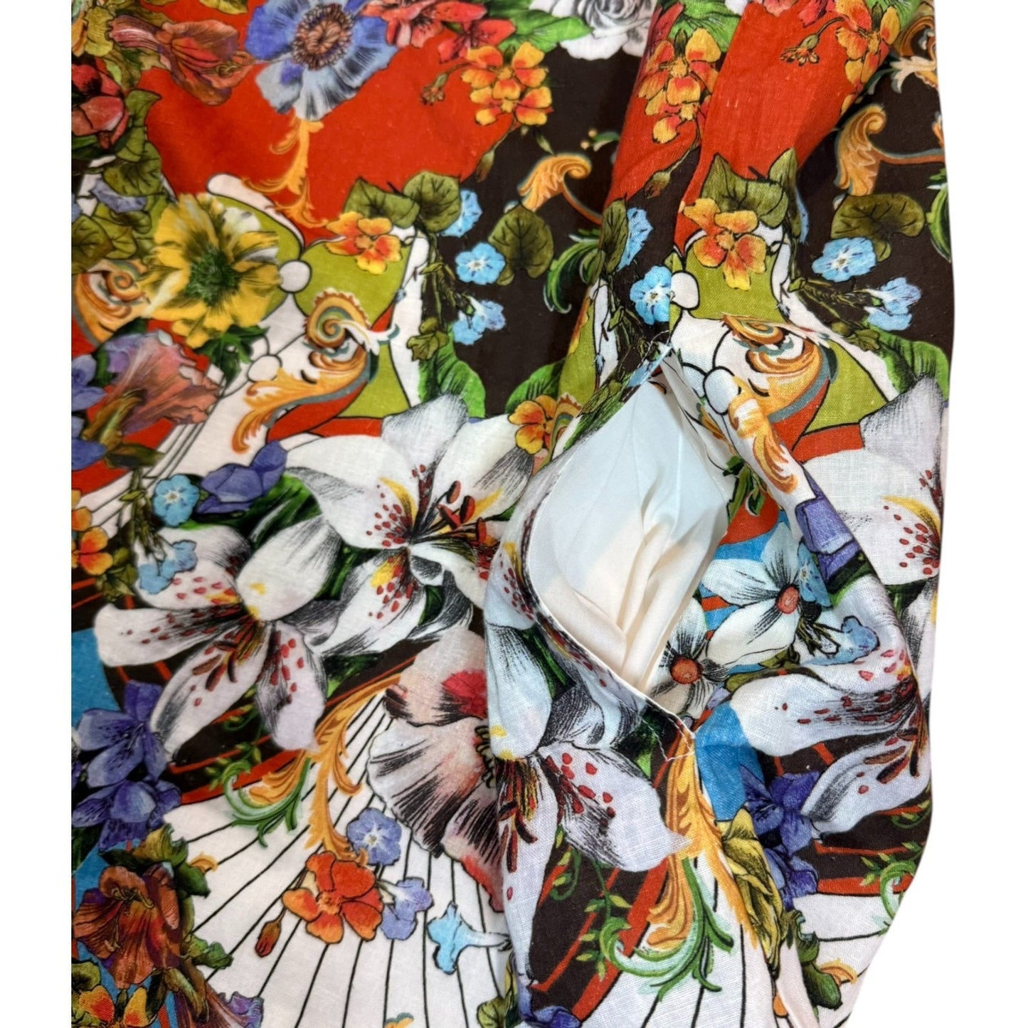 NEW Yiume Women's Size XS Floral Pattern A-Line Sleveless Summer Dress W Pockets
