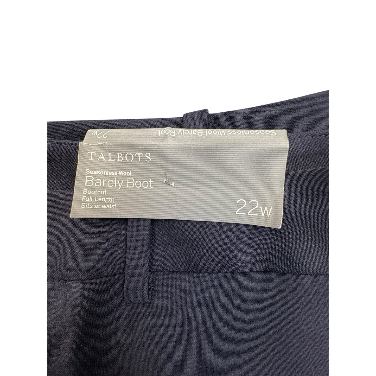 New Talbots Women's 22W Pants Seasonless Wool Barely Boot Pants Size 22W Blue