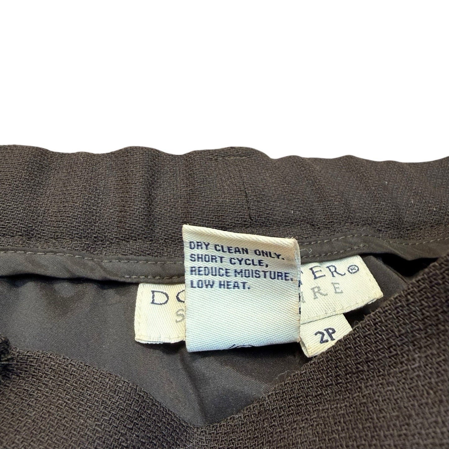 Vintage Doncaster Signature 2P Tailored Jacket Pants Suit/Set Brown Women's