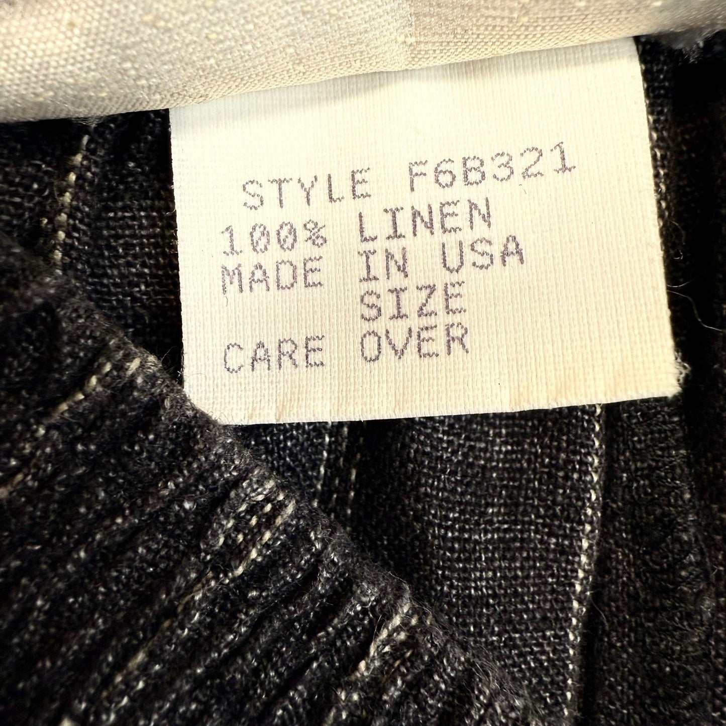 VINTAGE David Dart Collection Black Pinstripe Linen Pants Women's