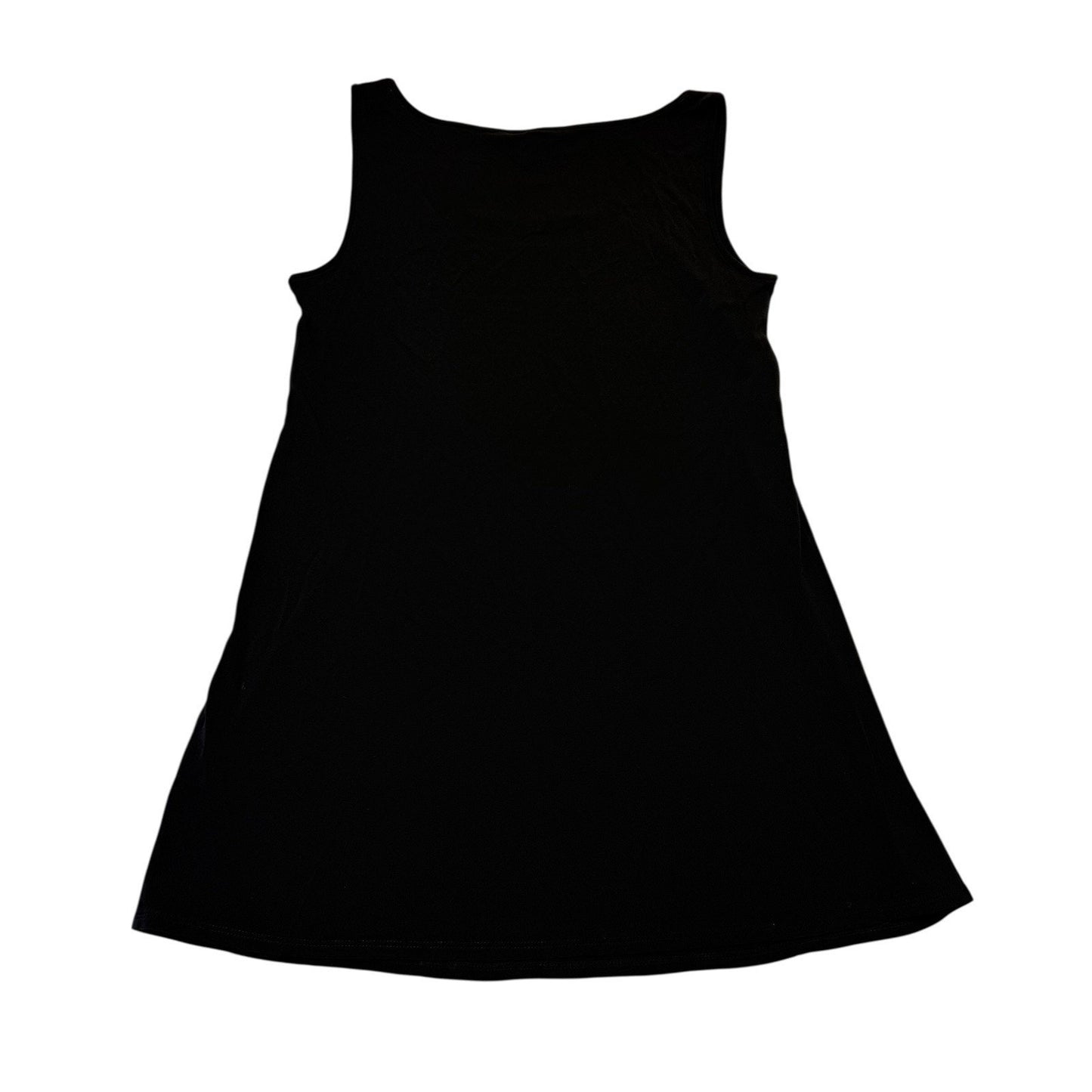 Eileen Fisher Black Organic Linen Sleeveless Swing Tunic Dress XS Women's