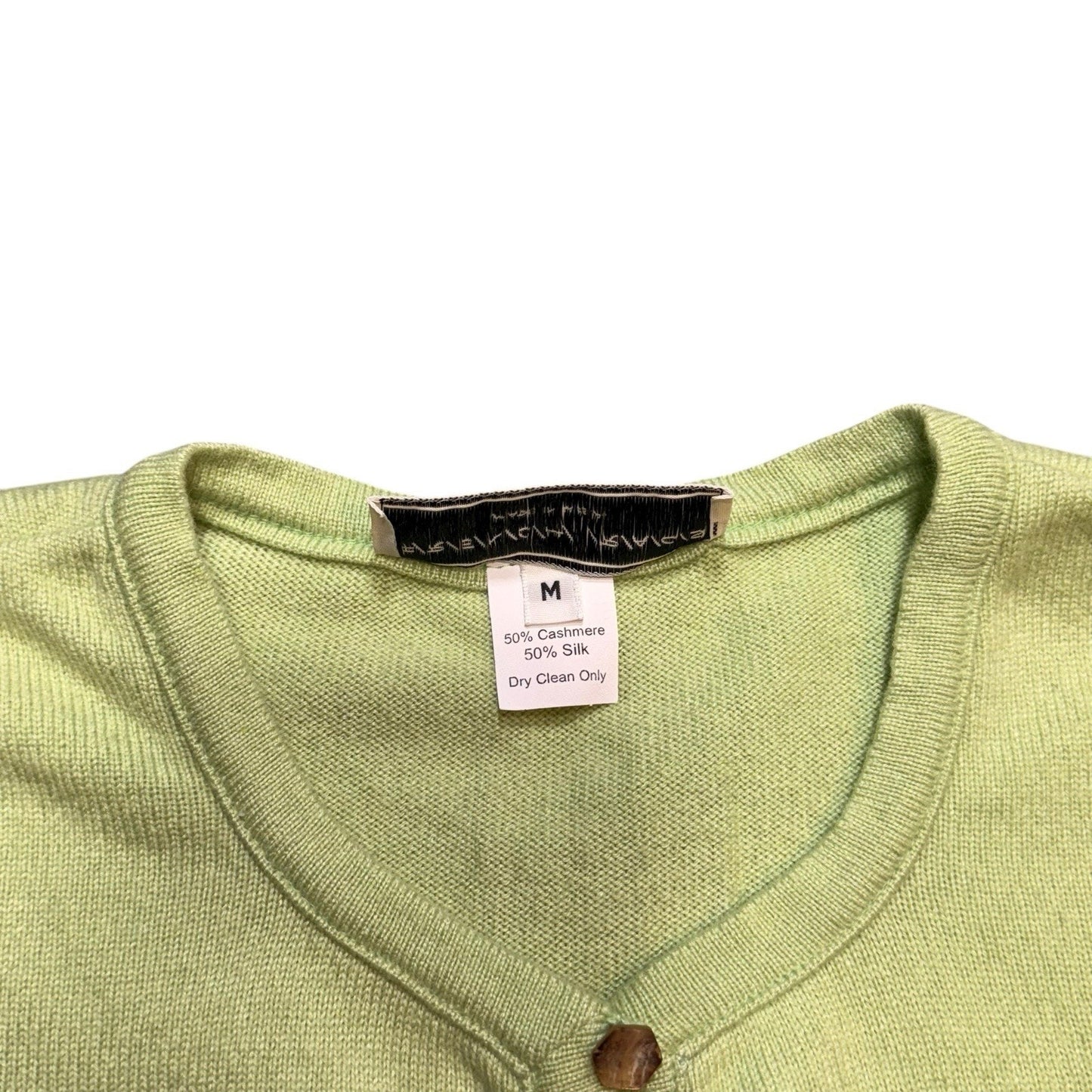 French Rags Women’s Cardigan & Tank Set Size M Green Knit Lightweight Cashmere
