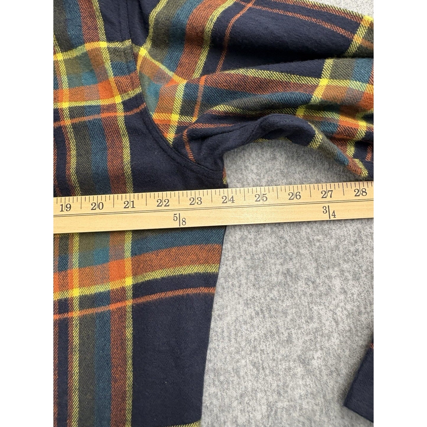 NWT's ROWM Portuguese Flannel Multi Orange, Blue, White Men's $89 Button Down