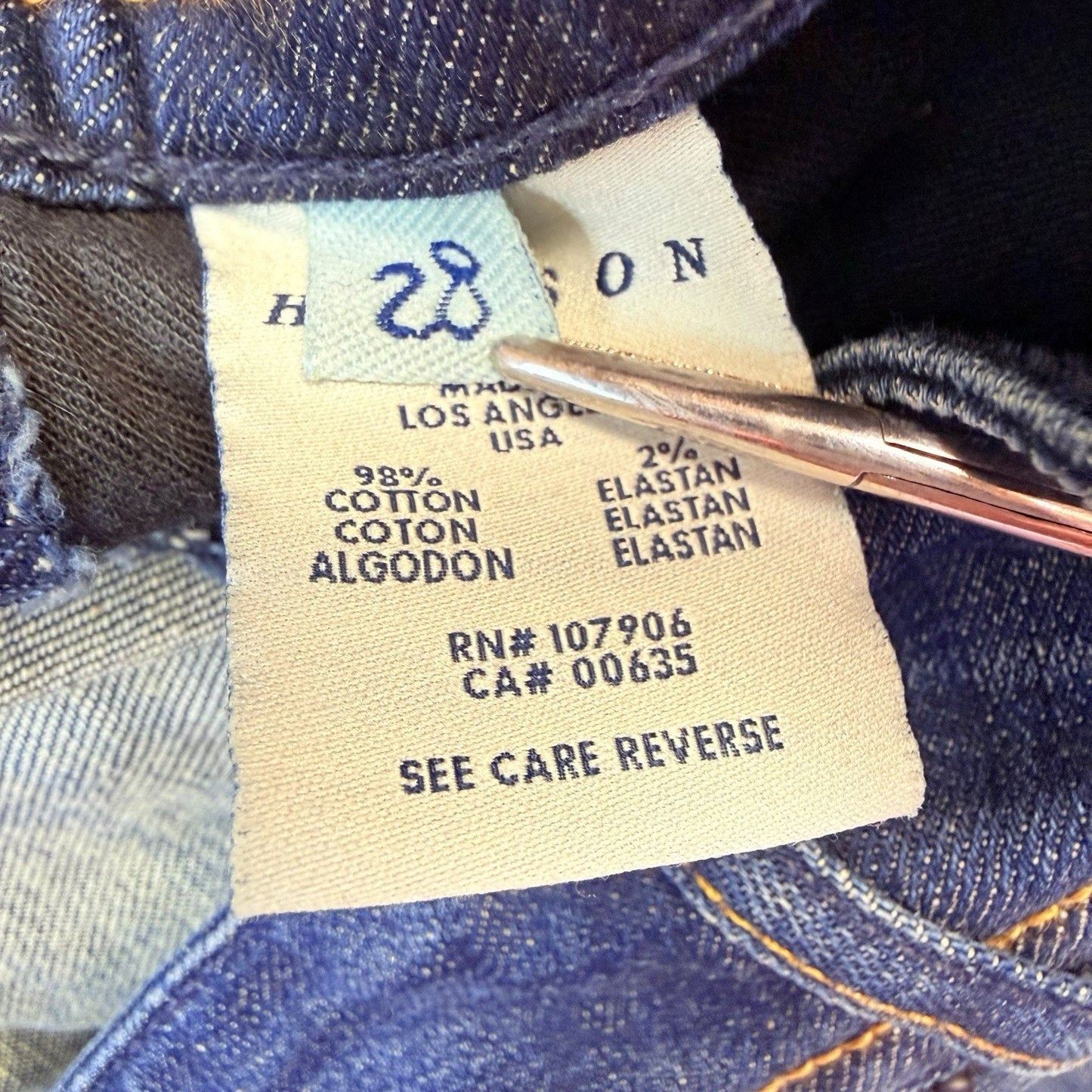 Hudson Flare Jeans Size 28 Dark Wash Made in USA Stretch Women's