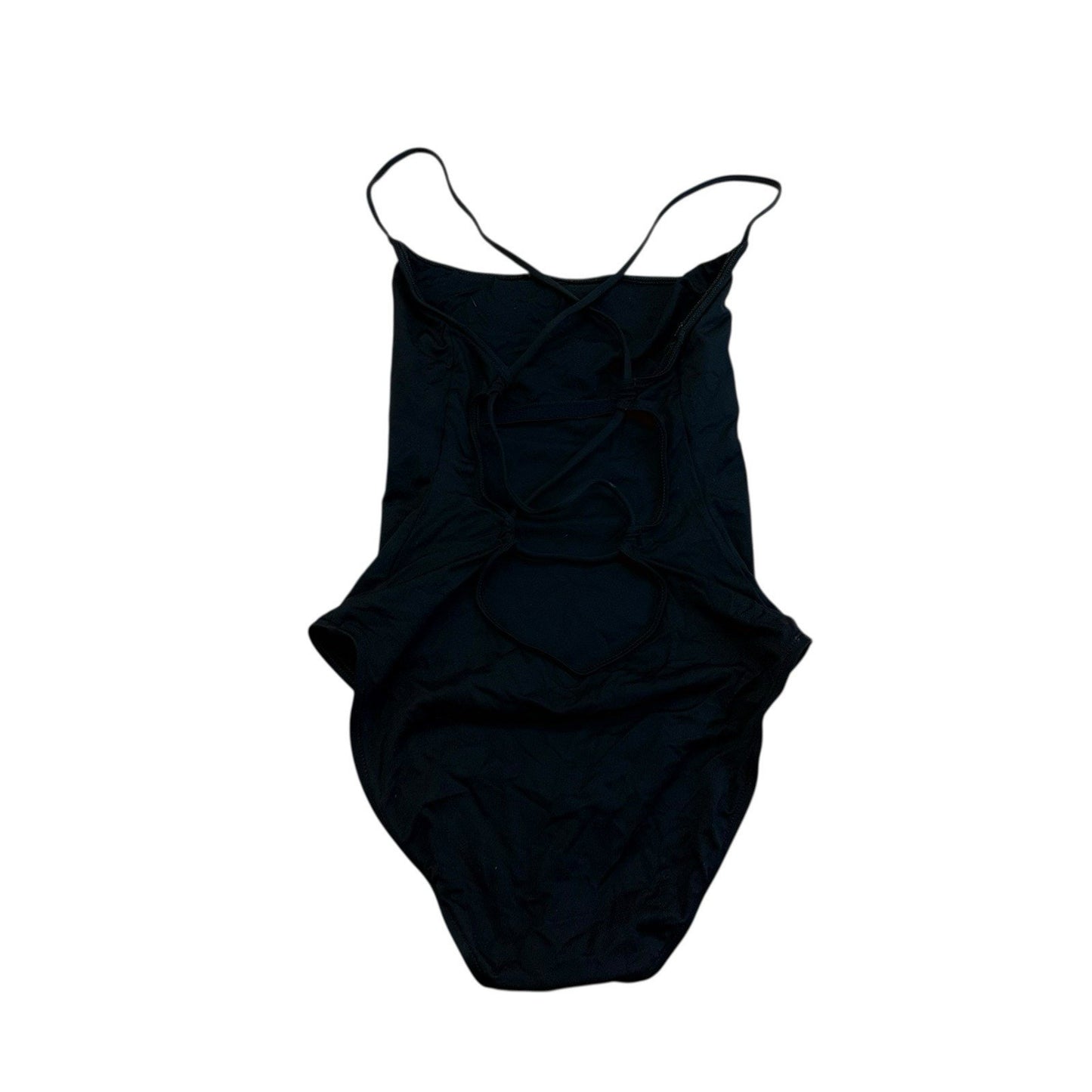 Ralph Lauren Black One Piece Swimsuit Logo Spaghetti Strap Women's 8 Y2K