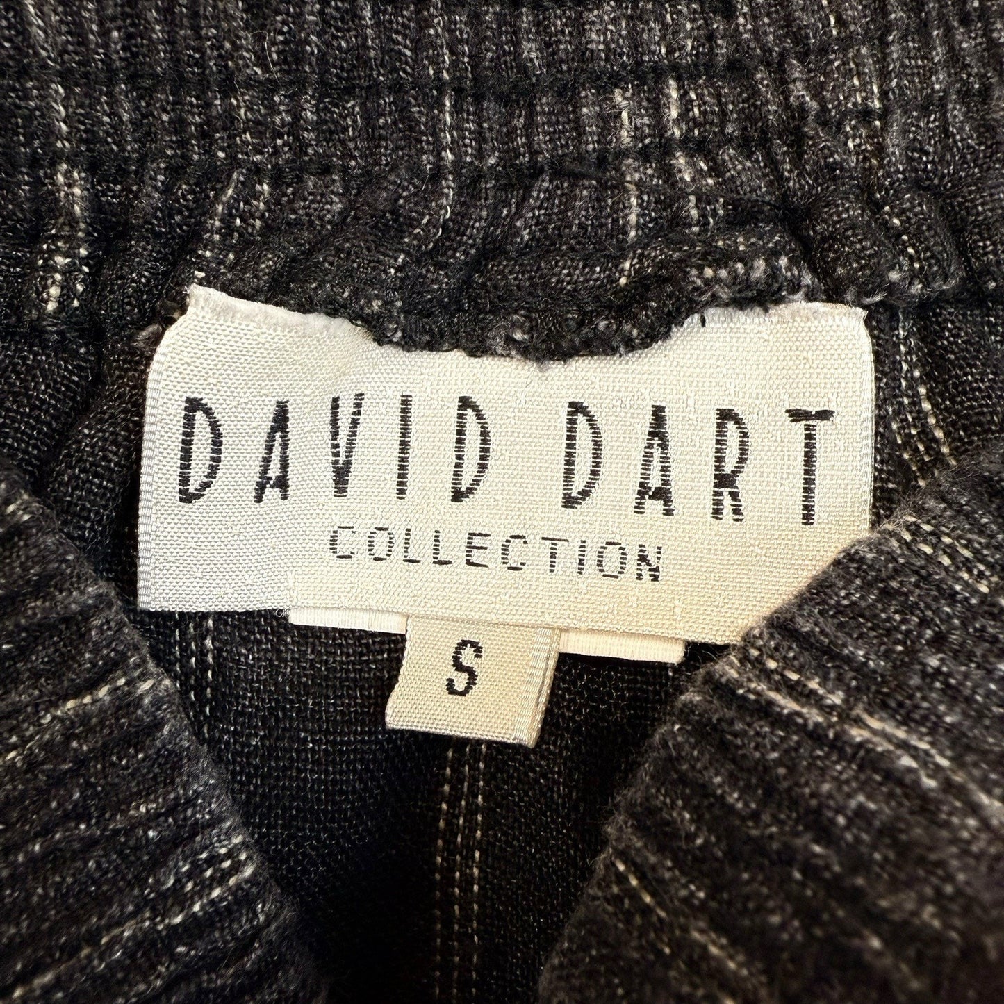 VINTAGE David Dart Collection Black Pinstripe Linen Pants Women's