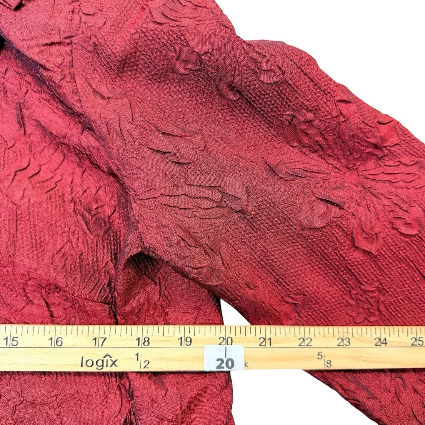 Isaac Mizrahi Red Textured Cropped Jacket PL NWT Women's