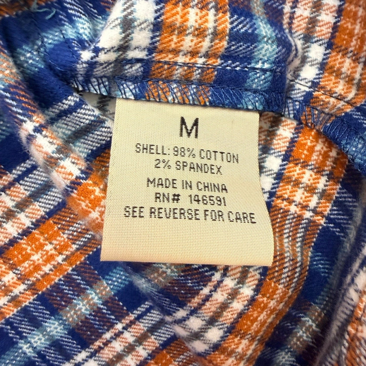Drake Waterfowl Men’s Flannel Shirt NWT Plaid Blue Orange Medium Large Button Down