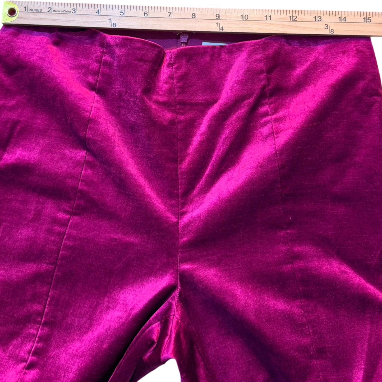 Veronica Beard Honolulu Pants Women’s 8 Fuchsia Velvet Straight Leg NWT